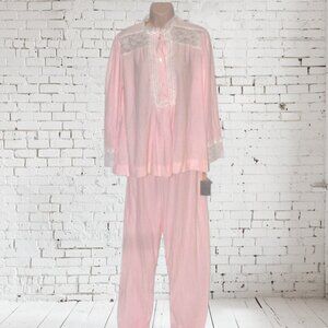 NWT NOS Vintage Christian Dior  Lingerie Pink & Lace PJ's Pajamas Night Clothes